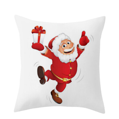 

〖Follure〗Christmas Dog Linen Cushion Cover Throw Pillow Case Sofa Bed Home Decor Xmas