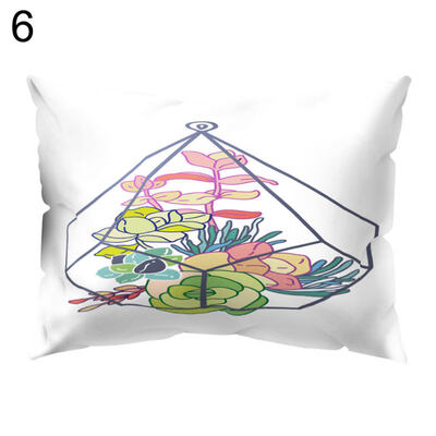 

Fresh Flower Cactus Throw Pillow Protector Case Cushion Cover Bedding Articles