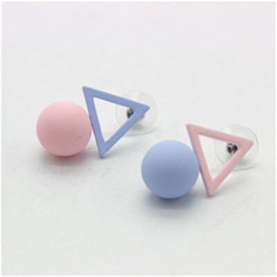 

Olaru Jewelry 3 Colors Fashion Korea Triangle Pearl Ball Stud Earrings Trendy Cute Long Earring for Women 2016 New Hot C-E44