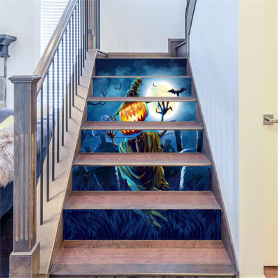 

〖Follure〗Halloween 3D Simulation stair stickers Waterproof Wall Stickers DIY Home Decor