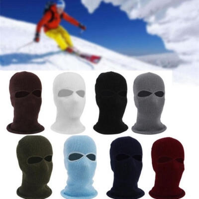 

Full Face Cover Knit 2 Hole Ski Mask Hat Shield Beanie Cap Snow Winter Warm