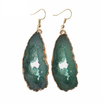 

Creative Hollow Out Irregular Stone Drop Dangle Women Hook Earrings Jewelry