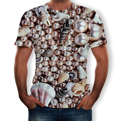 

Toponeto Mens 3D Printed Funny Round Neck Short Sleeves Fashion T Shirt Blouse Tee