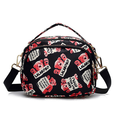 

Womens Summer Printed Handbag Leisure Oxford Slant Bag Fashion Nylon Single Shoulder Handbag