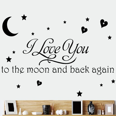 

〖Follure〗I Love You To Moon And Back Again Wall Sticker Art Home Kitchen Decor