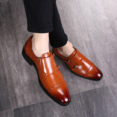 

Autumn new double buckle mens shoes for large size mens shoes