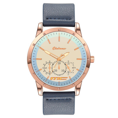 

Gobestart Fashion Leather Mens Quartz Watch Mens Watch Luxury Casual Watch Clock