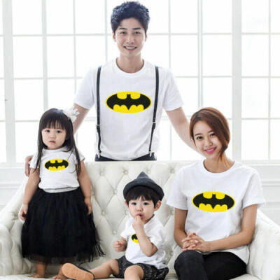 

US Family Top Clothing Mother Parent-Child Daughter Son T-shirt Matching Outfit