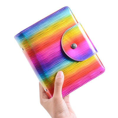 

Gobestart Nail Stamping Plate Holder Case Rainbow Square Rectangular 20 Slots Card Package