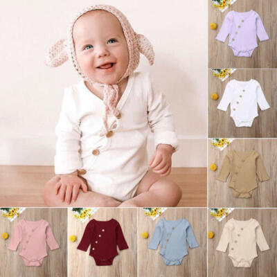 

UK Newborn Baby Boy Girl Cotton Bodysuit Romper Jumpsuit Clothes Outfits Sunsuit