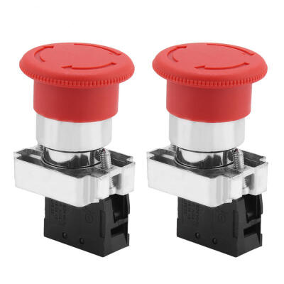 

Greensen 2PCS Red Sign Emergency Stop Switch Button 22MM XB5