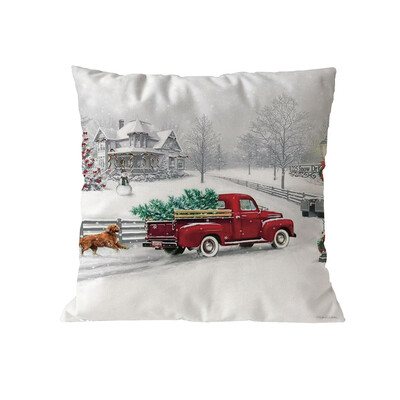 

Tailored Merry Christmas Pillow Cases Soft Sofa Cushion Cover Home Decor Pillow Core