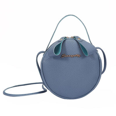 

Litchi Pattern Round Shoulder Handbags Women Leather Crossbody Small Bags