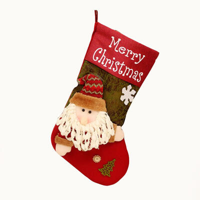 

Christmas Stocking Large Capacity Santa Claus Sock Gift Bag Kids Xmas Decoration Candy Bag Bauble Christmas Tree Ornaments