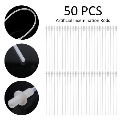 

50PCS 10 Inch Artificial Insemination Rods Breeding Catheter Tube for Dog Sheep Goat Animal