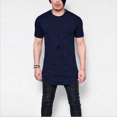 

Summer New Solid Color Slim Mens Short-sleeved T-shirt Casual O-neck T-shirt Simple Fashion Men Clothing