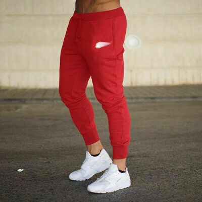 

Mens Track Jogger Pants Slim Fit Sweatpants Running Sports Bottoms Active NEW