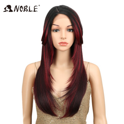 

Noble 24" Heat Resistant Synthetic Hair Long Straight Wigs For Black Women Side Blonde 13515 Inches Lace Front Ombre Peruca