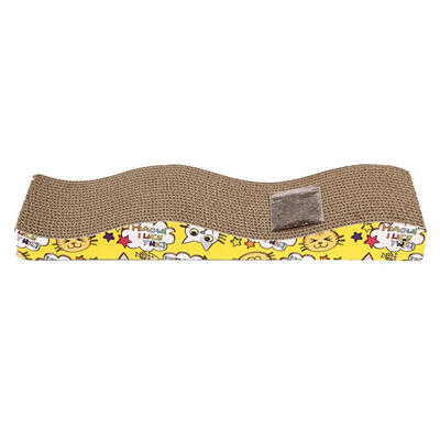 

Funny Pet Cats Toys Wave Shape Corrugated Paper Cat Scratch Board wCatnip