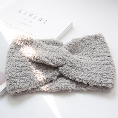 

Solid Color Stretchy Sport Headband Autumn Winter Warm Cotton Knit Headband