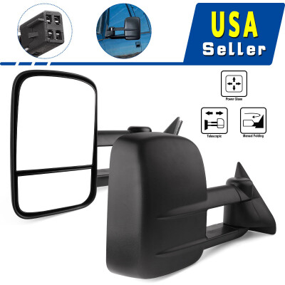 

Pair Tow Mirrors for 1988-1998 Chevy GMC CK Truck Power Adjust Manual Extended