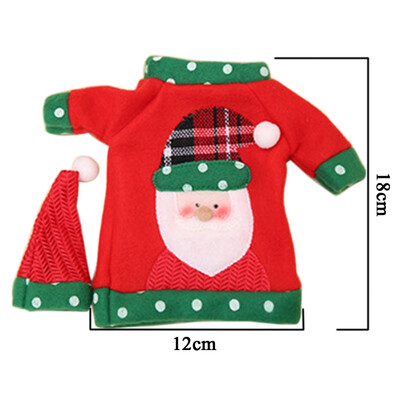 

Christmas Decorations Santa Claus Snowman Elk Embroidery Cartoon Bottle Set Wine Bottle Decoration