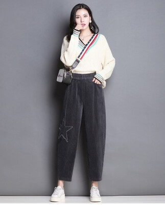 

Corduroy pants baggy Korean version of harun pants radish pants casual pants long pants pants down pants