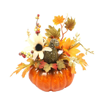 

Artificial Pumpkin Halloween Decorations Maple Leaf Home Decoration Halloween Thanksgiving Autumn Ornament Props