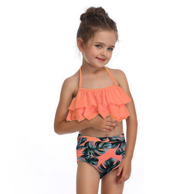 

Mommy&Me Swimsuits High Waist Family Matching Swimwear Girls Bikini Set