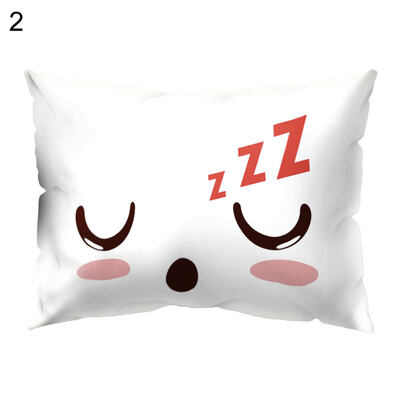 

Cute Facial Expression Pillow Case Cushion Cover Sofa Car Cafe Office Bed Decor