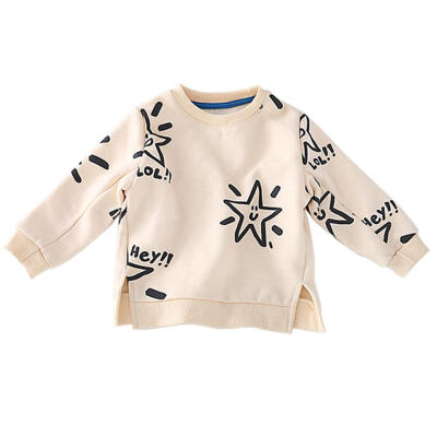 

Autumn Winter Fleece Baby Boys Sweatshirt Cartoon Printed for Children Kids