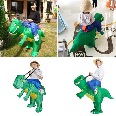 

Inflatable costume adult kids inflatable dinosaur costume suit air fan operated halloween party