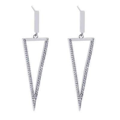 

Triangle Zircon Earrings Ear Studs Women Jewelry Pendant Gifts Accessories