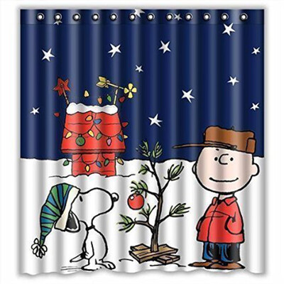

Tailored Custom Merry Christmas Fabric Waterproof Bathroom Shower Curtain 66 x 72