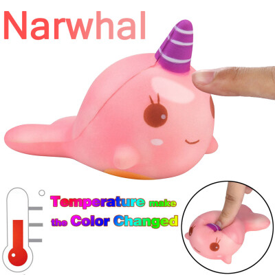 

Gotoamei Temperature Color Change Squishies Narwhal Slow Rising Scented Reliever Stress