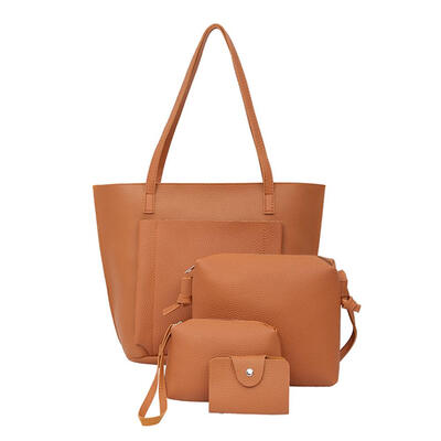 

4pcsset Shoulder Handbags Leather Women Crossbody Bags Clutch Card Holder