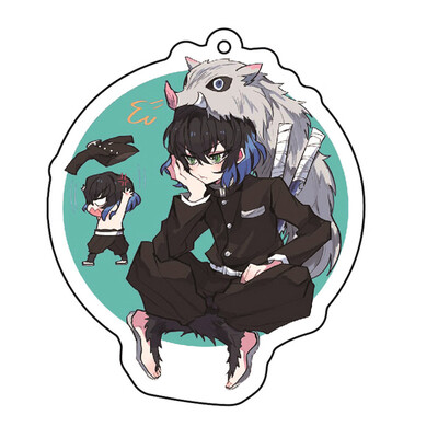 

Fat Bear Anime Demon Kimetsu no Yaiba Anime Acrylic Keychain Key Ring
