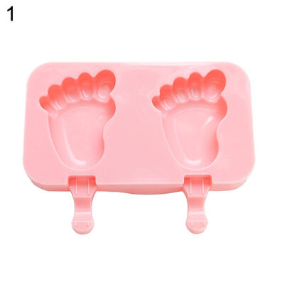 

Footprint Rabbit Paw Striped DIY Frozen Ice Lolly Cream Silicone Mold Tray Tool
