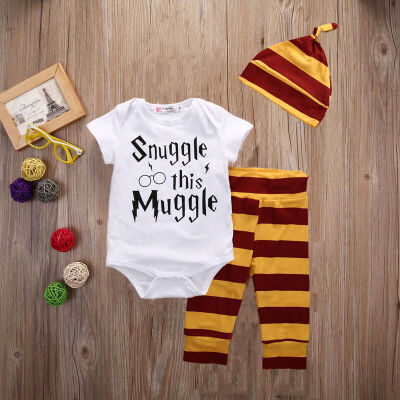 

0-18 Month Newborn Baby Boys Girls Romper Bodysuit T-shirt Pants Outfit Clothes