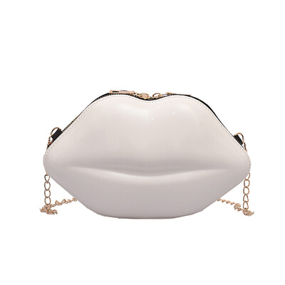 

Sexy Lips Shaped Shoulder Bag Women PU Leather Chain Handbag Purse Clutch Bags Small Crossbody Bag Bolsa T20