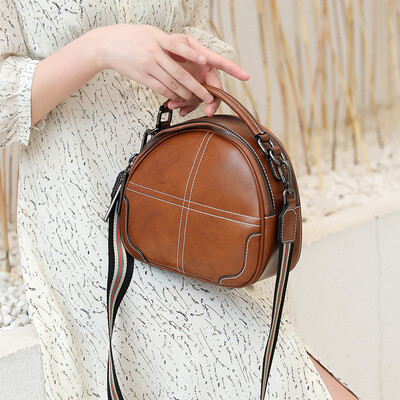 

Fashionable Han Baitao Bag Lady One Shoulder Bag Leather Simple One Shoulder Slant Bag Lady Bag