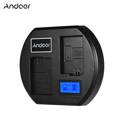 

Andoer Fast Battery Charger Dual-channel Camera Battery Charger Digital LCD Display USB Input for Sony NP-FW50 Battery