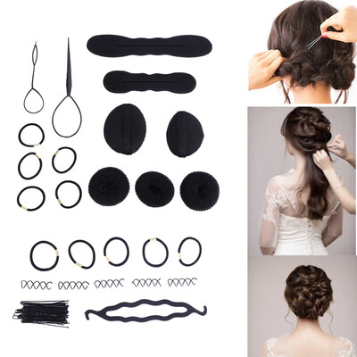 

Hair Maker Kit65 Pcs Fashion Women Magic Hair Twist Styling Accessories Hairpins Bun Maker Braid Tools Kit Hair Braid Tools