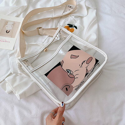 

Summer ins girl bag female bag 2019 new wave Korean version of the wild single shoulder slung fashion transparent jelly package