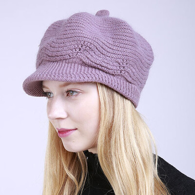 

Tailored Women Winter Design Line Solid Ear Protector Slouchy Berets Hat