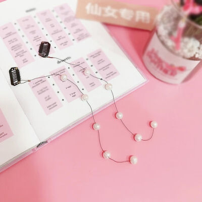 

Pearl beaded invisible hair clips braided love hair rope fairy hairpin wig piece girl heartq1