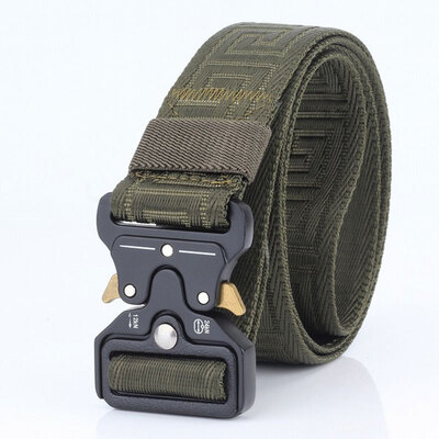 

Luxury Canvas Belt Thick Tactical Designer Belts For Jeans High Quality Casual Nylon Waist Belt Metal Buckle Black Cobra Belt