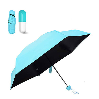 

Outdoor Capsule Umbrella Mini Sunscreen Ultra Light UV Protection 5 Folding Compact Pocket Umbrella