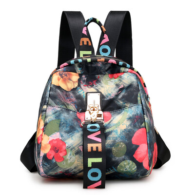 

Chileopard shoulder bag Korean version of women with fashionable Oxford cloth personalized printed canvas Mini-Bag Backpack