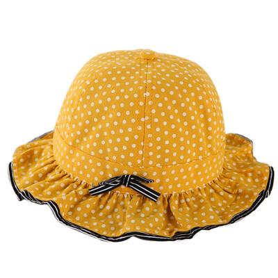 

Striped Basin Cap Fisherman Hat Baby Girl Sun Hat Cotton Children Kids Baby Summer Hat Dot Beach Bucket Girls Hats